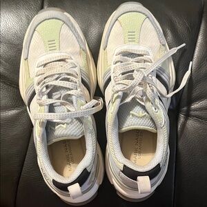 Mark Nason White and Cream Sneakers